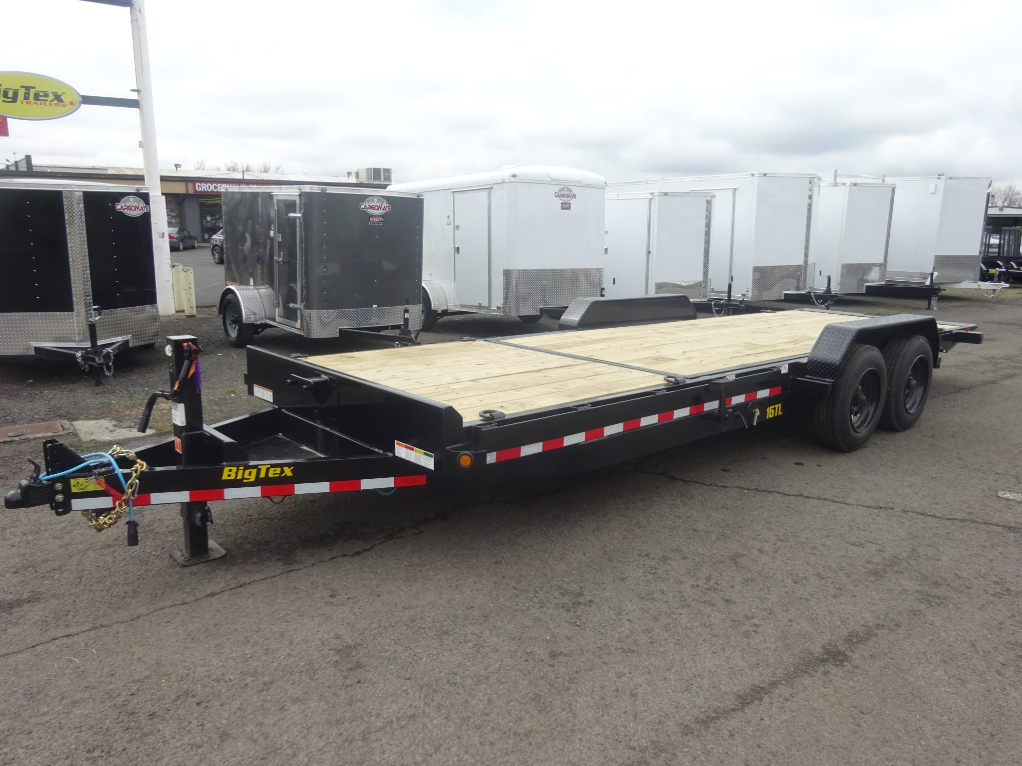 2024 Big Tex 80″x22′ 16TL Split Tilt 16’+6′ Equipment Trailer *** WITH