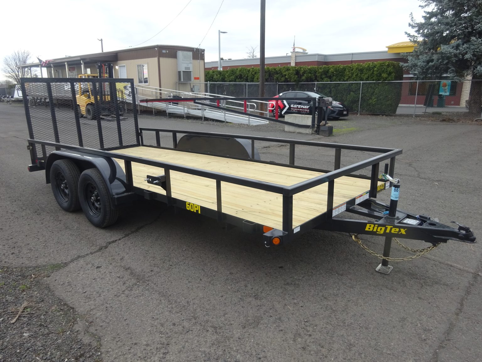 Trailer With Rear Ramp Gate 2026 Big Tex 77″x16′ 60PI Utility Trailer *** 48″ REAR RAMP GATE ...